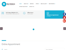 Tablet Screenshot of newhorizonsdental.net